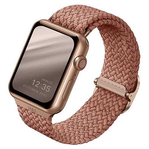 Ремешок Uniq  ASPEN Strap Braided Для Apple Watch 42/41/40 mm, розовый