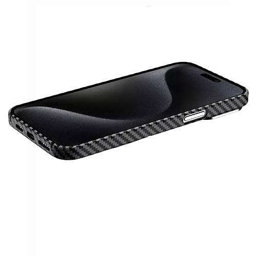 Чехол для iPhone 15 KeepHone Kevlar Magsafe, синий