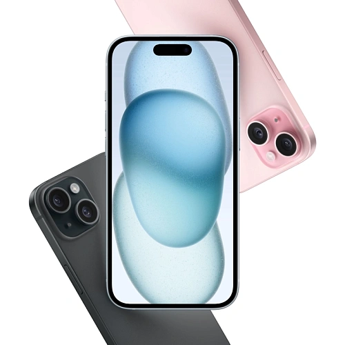 iPhone 15, 128 ГБ, голубой