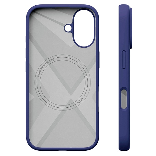 Чехол iPhone 16 vlp Aster Case С MagSafe, ультрамарин