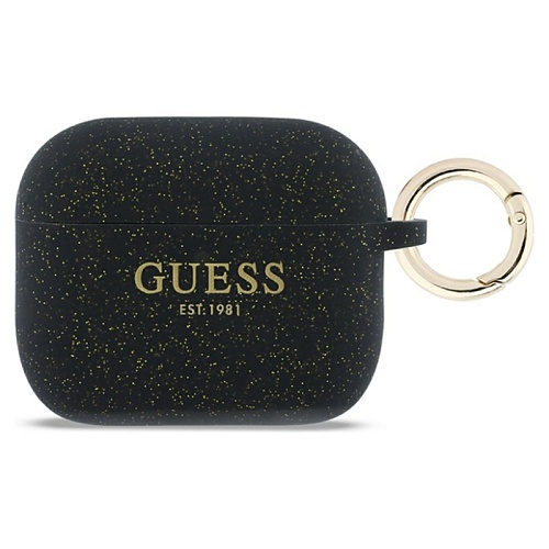 Чехол для Airpods Pro 3 Guess Silicone with ring, черный