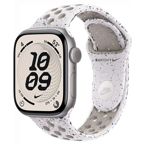 Apple Watch Series 11, 42 мм, корпус алюминий космический серый, Nike Sport Band, серый