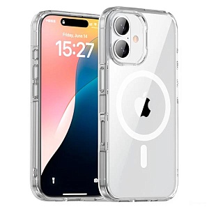картинка Чехол iPhone 16 Gurdini Alba Series Protective with Magsafe Clear