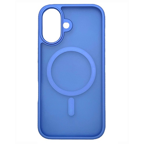 Чехол iPhone 16 AceCase Soft Rim, синий