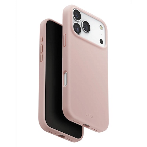 Чехол iPhone 17 Pro Max Uniq LINO Magsafe, розовый