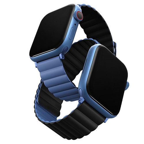 Ремешок Apple Watch 40/41/42mm Uniq Revix reversible Magnetic, синий/черный