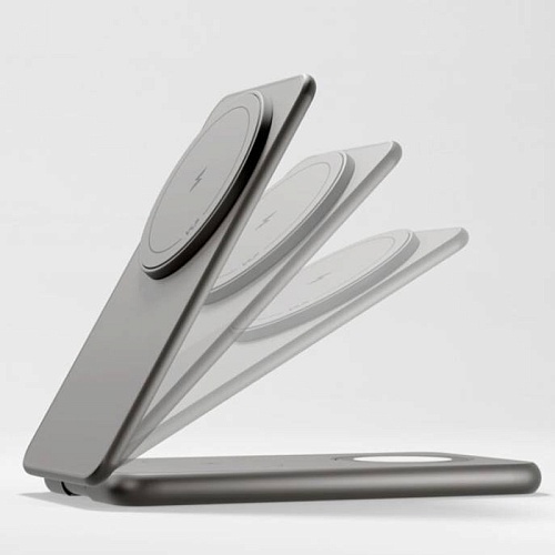 Беспроводная Зарядная Станция vlp Alum Power Pro (3В1), натуральный титан