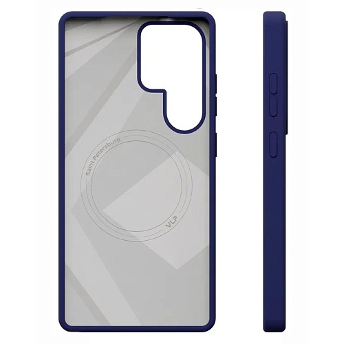 Чехол защитный VLP Aster Case с MagSafe для Samsung S25 Ultra, синий