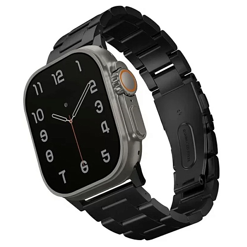 Ремешок стальной  UNIQ OSTA для Apple Watch 49/45/44/42, черный