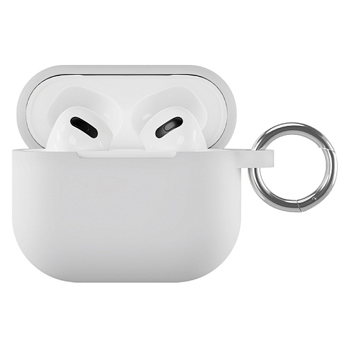 Чехол AirPods 3 "vlp" Soft Touch с кольцом, белый
