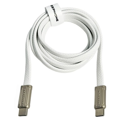 Кабель Keephone Weaveport Type-C to Type-C 60W, белый