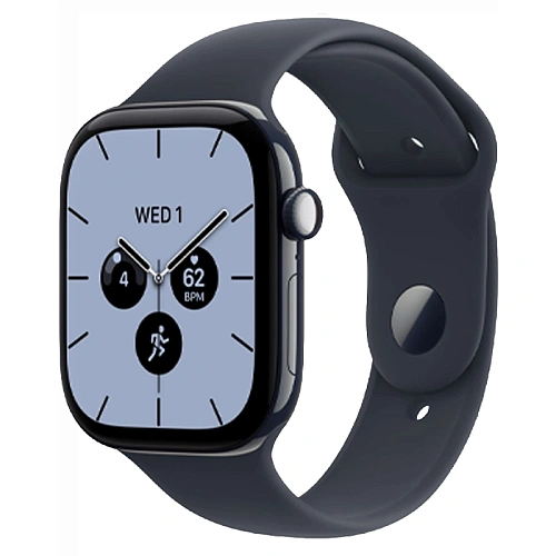 Apple Watch Series 12, 46 мм, корпус керамический темно-синий, Sport Band темно-синий