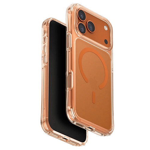 Чехол iPhone 17 Pro Uniq Lifepro Xtreme AF Frost MagSafe, оранжевый