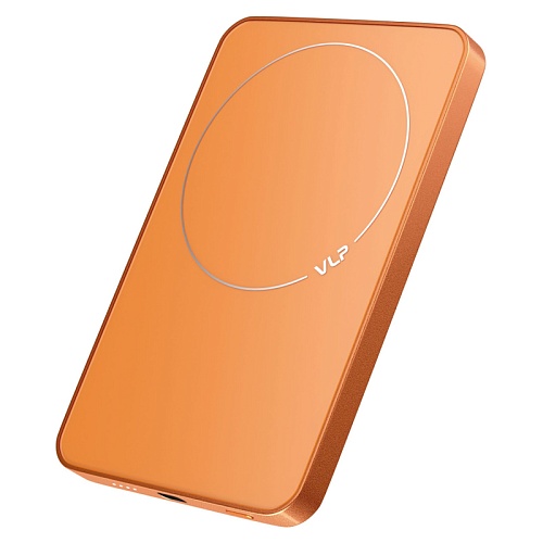 Аккумулятор Внешний vlp Diamond Energy MagSafe, Qi2, 5000 mAh, 3A, USB-C, космический оранжевый