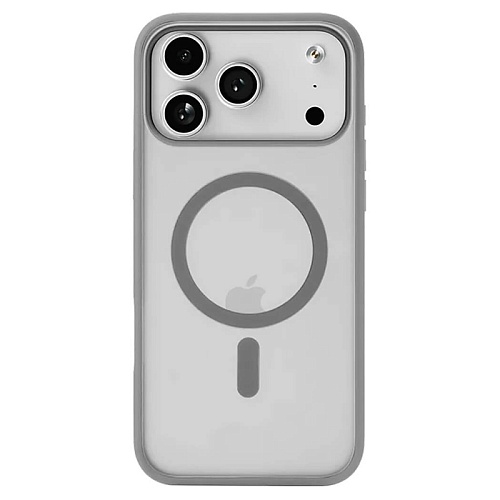 Чехол iPhone 17 Pro Max uBear Cloud Mag Case, MagSafe, серый