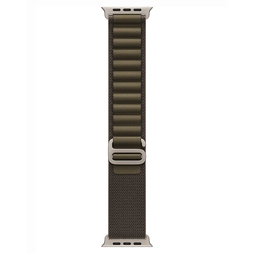 Apple Watch Ultra 4, 49 мм, корпус из натурального титана, Alpine Loop темно-оливковый