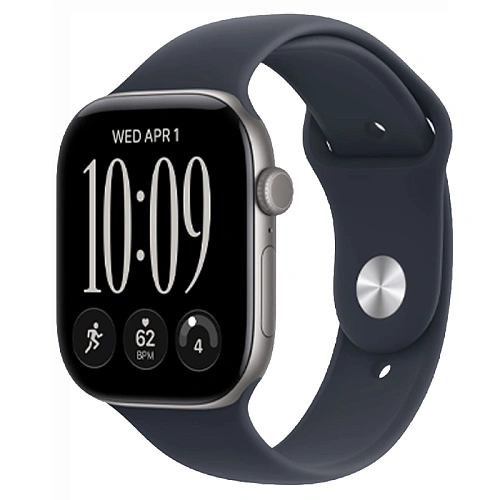 Apple Watch Series 12, 46 мм, корпус алюминий серый космос, Sport Band серый