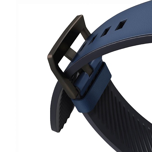 Ремешок Apple Watch 49/46/44mm Uniq Straden Waterproof Leather/Silicone, синий