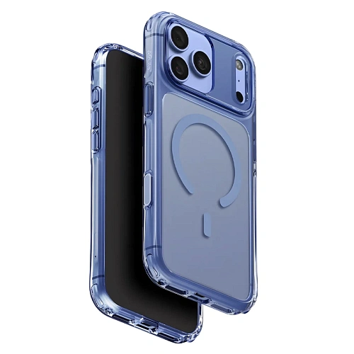 Чехол iPhone 18 Pro/17 Pro Uniq LifePro Xtreme Crystal MagSafe, голубой