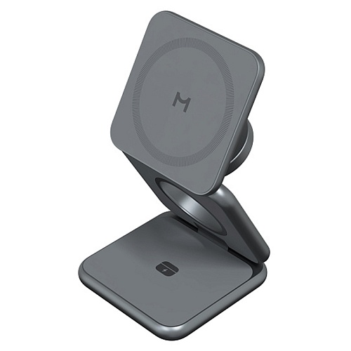 Беспроводное зарядное устройство Magssory Fold Pro 3в1, с MagSafe, совместимое с Qi2, графитовый