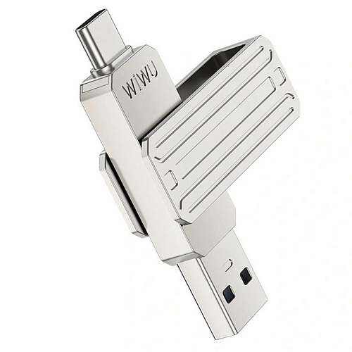 Флешка WIWU Wi-FD003,  128 ГБ, серый
