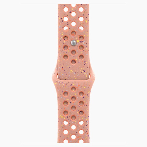 Apple Watch Series 11, 42 мм, корпус алюминий серебро, Nike Sport Band, альпийский розовый