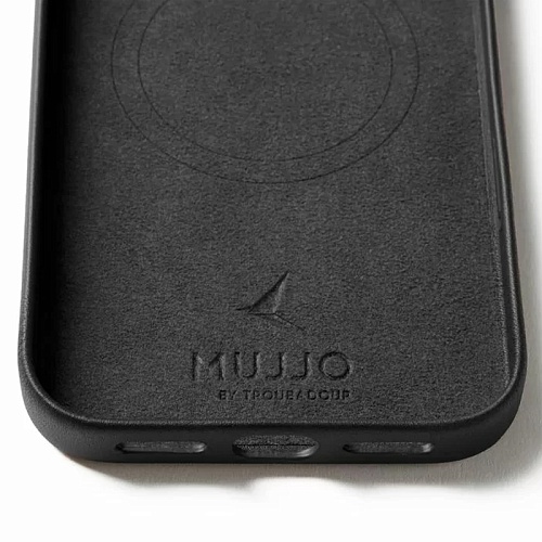 Чехол iPhone 17 Pro Max Mujjo Leather, черный