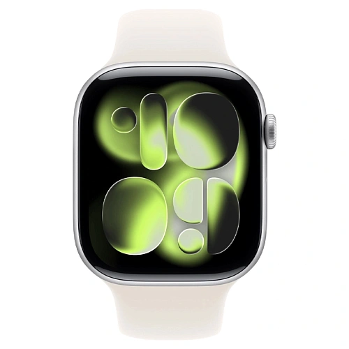 Apple Watch Series 11, 46 мм, корпус алюминий серебристый, Sport Band сияющая звезда