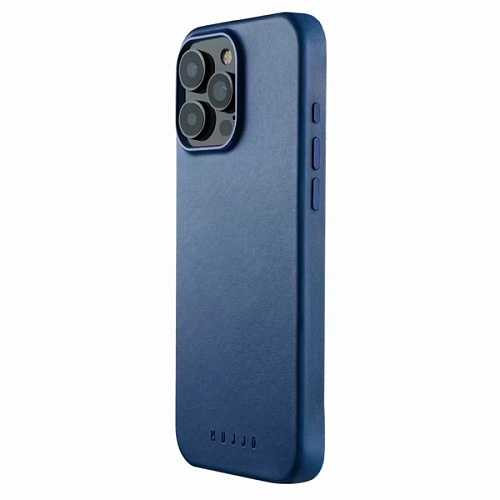 Чехол Mujjo Leather Case - iPhone 16 Pro Max - MagSafe Compatible, синий