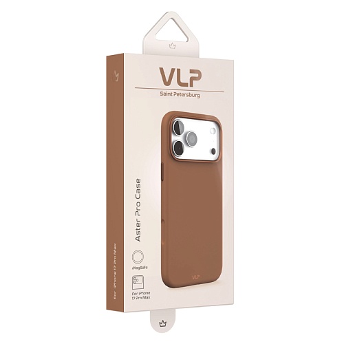 Чехол iPhone 17 Pro Max VLP Aster Pro Case с MagSafe, мокка