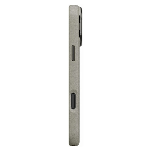 Чехол iPhone 17 Pro Max Uniq Heldro PRO Leatherette + FlexGrip & Camera stand MagSafe, серый