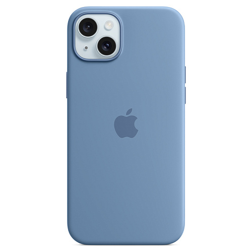 Чехол iPhone 15 Plus Silicone MagSafe Winter Blue
