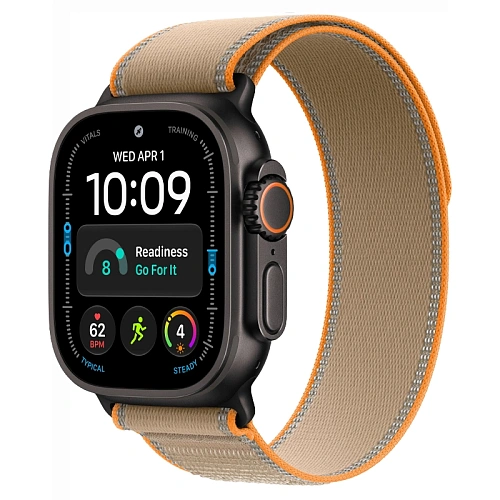Apple Watch Ultra 4, 49 мм, корпус из титана черный, Trail Loop песок