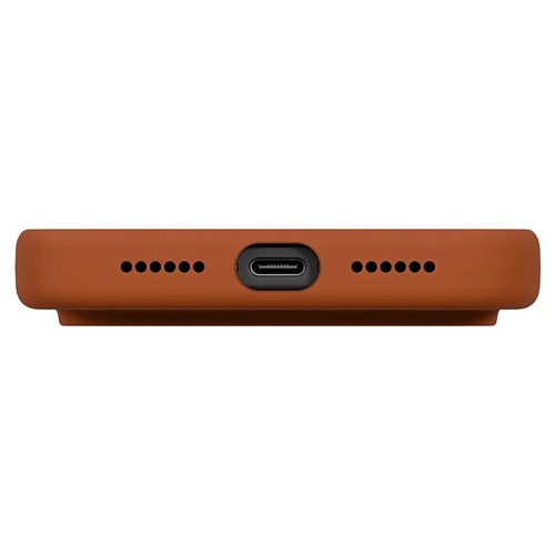 Чехол iPhone 17 Pro Max Uniq LINO Magsafe, оранжевый