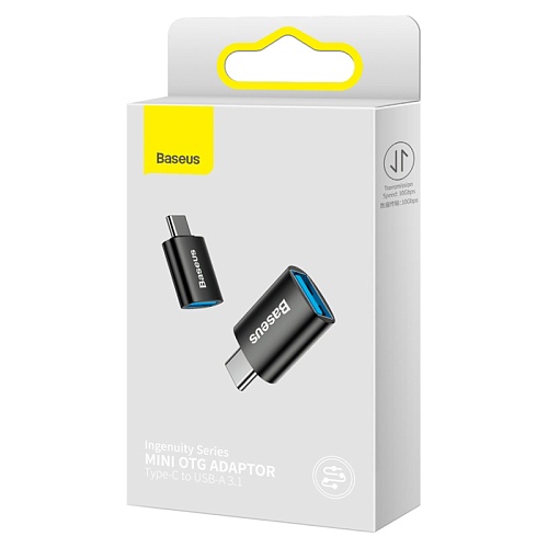 Адаптер BASEUS Ingenuity Series Mini OTG USB 3.1 - Type-C, черный