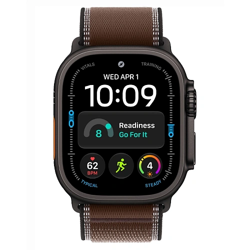 Apple Watch Ultra 4, 49 мм, корпус из титана черный, Trail Loop темная умбра