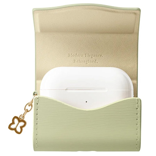 Чехол Airpods Pro 1/2/3 Uniq COEHL Mirelle Wallet case, светло-зеленый