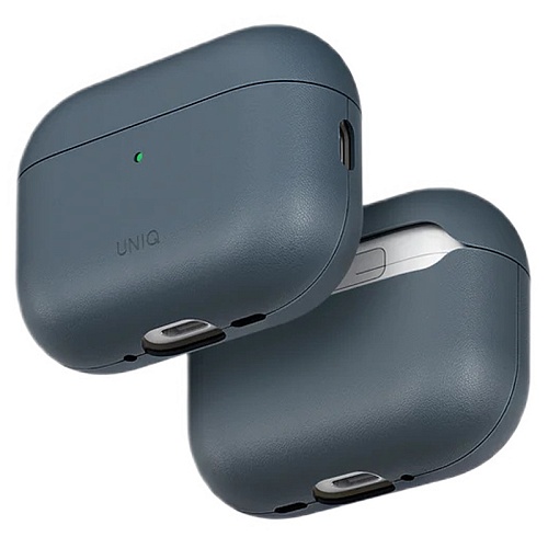 Чехол Airpods Pro 3 Uniq Lyden Vex Leatherette Ash, синий