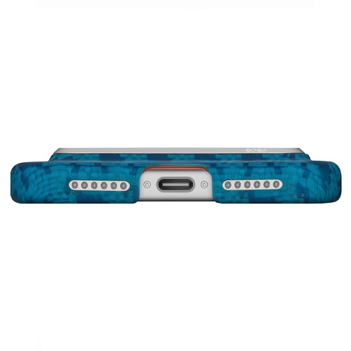 Чехол iPhone 17 Pro Max Pitaka Ultra-Slim Case Happiness Rides, голубой