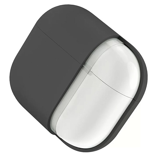 Чехол Airpods 4 Uniq LINO Liquid silicone, серый