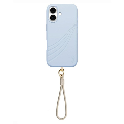 Чехол iPhone 17 Uniq COEHL Strap series Serina MagSafe, голубой
