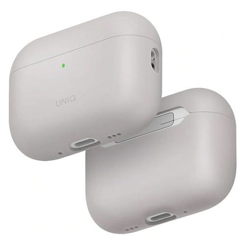 Чехол Для Airpods Pro 3 Uniq LINO Liquid silicone with handstrap, бежевый