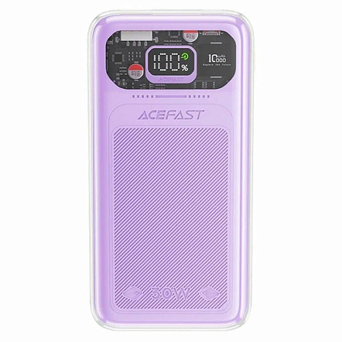 Внешний аккумулятор ACEFAST M1-10000 Sparkling series с функцией быстрой зарядки 30W, сиреневый