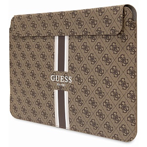 картинка Чехол Guess для ноутбуков 16" Sleeve 4G Stripes Brown