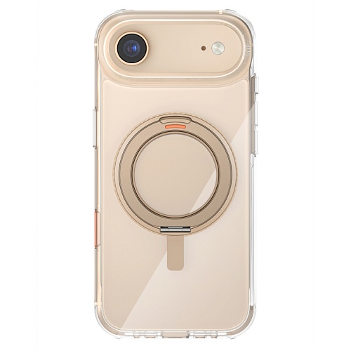 Чехол iPhone Air Uniq Swivix with 360-Rotating stand Taupe Magsafe, золотой