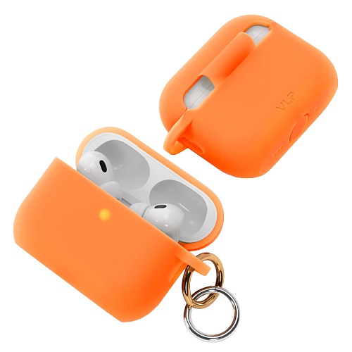 Чехол Для AirPods Pro 3 VLP Charm Case Силиконовый, оранжевый