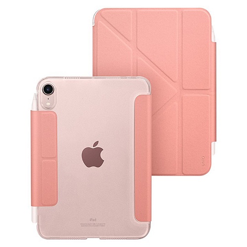Чехол iPad Mini 6 (2021) / 7 A17 Pro (2024) Uniq Camden Anti-microbial, розовый