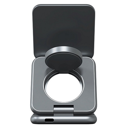 Беспроводное зарядное устройство Magssory Fold Pro 3в1, с MagSafe, совместимое с Qi2, графитовый
