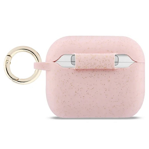 Чехол для Airpods Pro 3 Guess Silicone with ring, розовый