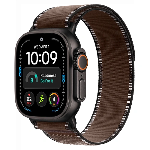 Apple Watch Ultra 4, 49 мм, корпус из титана черный, Trail Loop темная умбра